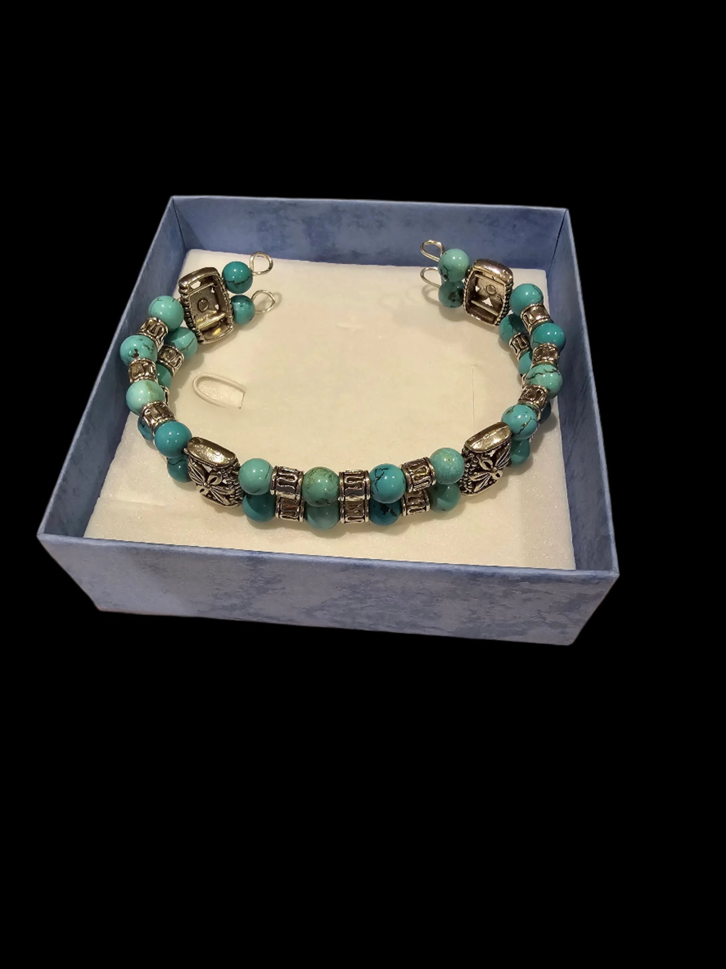 Peace & Tranquility- Turquoise Cuff Bracelet