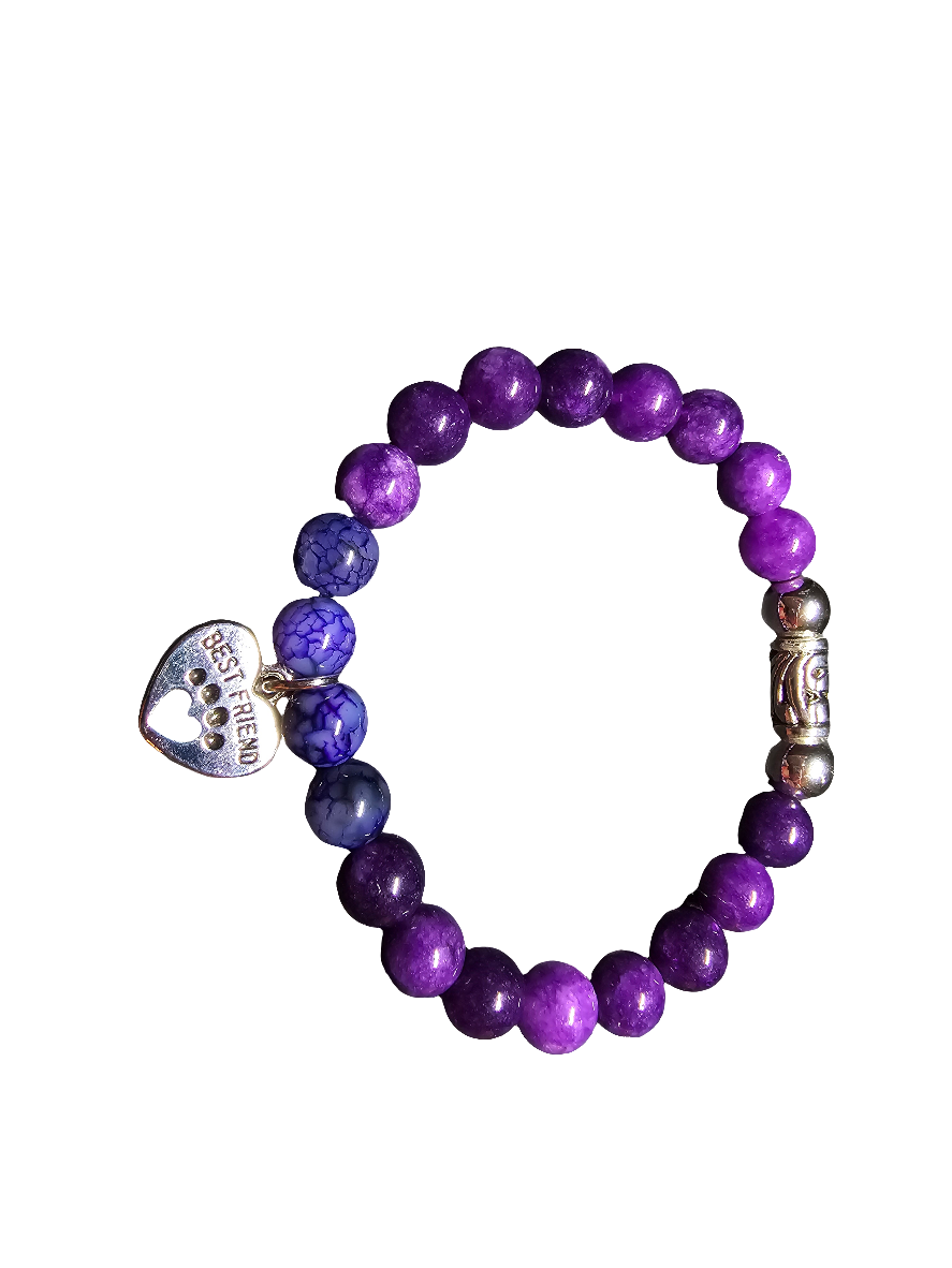 Amethyst- Stretch Bracelet- Mystical Bond